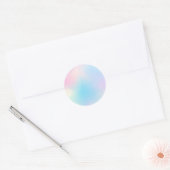 Faux Holographic Pastel Custom Trendy Ronde Sticker (Envelop)