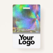 Faux Holographic Professional CNA Zurse Fotonaam Badge (Achterkant)