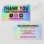 Faux Holographic Rainbow Business - Aangepast Visitekaartje (Voorkant / Achterkant)