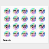 Faux Holographic Rainbow Business Hartelijk dank Ronde Sticker (Vel)