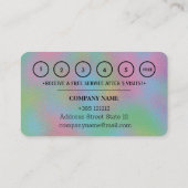 Faux Holographic Ripple Glass Texture Klantenkaartje (Achterkant)