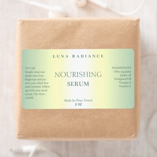 FAUX Holographic Serum Labels (Insitu)