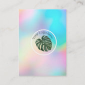 Faux Holographic Trendy Earring Display Kaart Visitekaartje (Achterkant)