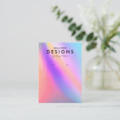 Faux Holographic Trendy Earring Display Kaart Visitekaartje (Staand voorkant)