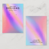 Faux Holographic Trendy Earring Display Kaart Visitekaartje (Voorkant / Achterkant)