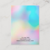 Faux Holographic Trendy Earring Display Kaart Visitekaartje (Achterkant)