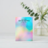 Faux Holographic Trendy Earring Display Kaart Visitekaartje (Staand voorkant)