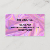 Faux Holographic Trendy Visitekaartje (Achterkant)