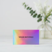 Faux Holographic Trendy Visitekaartje (Staand voorkant)