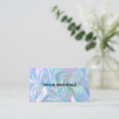 Faux Holographic Trendy Visitekaartje (Staand voorkant)