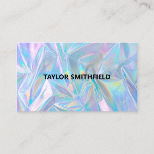 Faux Holographic Trendy Visitekaartje (Voorkant)