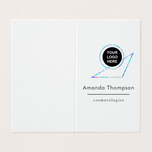 Faux Holographic Visitekaartje (Buitenkant ongevouwen)