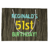 Faux Hood, Tekstuitje, 51st Birthday + Naam Groot Cadeauzakje (Achterkant)