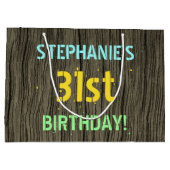 Faux Hood, Tekstverf, 31st Birthday + Naam Groot Cadeauzakje (Achterkant)
