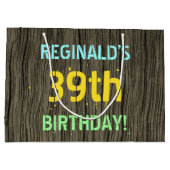 Faux Hood, Tekstverf, 39th Birthday + Naam Groot Cadeauzakje (Achterkant)