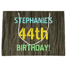 Faux Hood, Tekstverf, 44th Birthday + Naam Groot Cadeauzakje