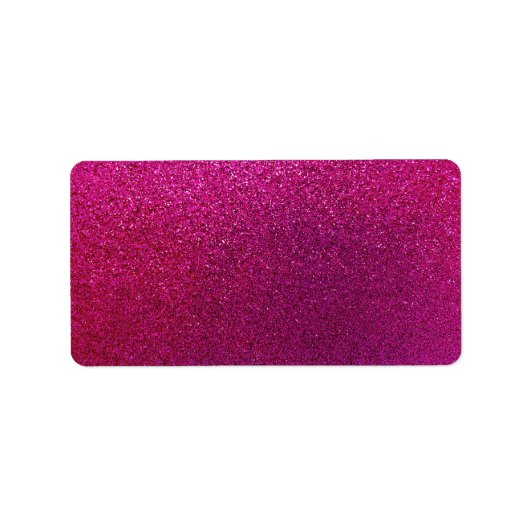 Faux Hot Pink Glitter Background Sparkle Etiket (Voorkant)