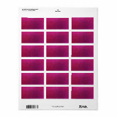 Faux Hot Pink Glitter Background Sparkle Etiket (Full Sheet)