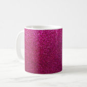 Faux Hot Pink Glitter Background Sparkle Koffiemok (Voorkant links)