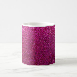 Faux Hot Pink Glitter Background Sparkle Koffiemok