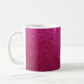 Faux Hot Pink Glitter Background Sparkle Koffiemok (Links)