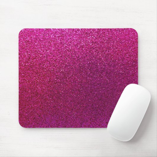 Faux Hot Pink Glitter Background Sparkle Muismat (Met muis)