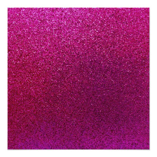 Faux Hot Pink Glitter Background Sparkle Poster (Voorkant)