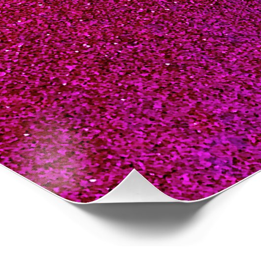 Faux Hot Pink Glitter Background Sparkle Poster (Hoek)