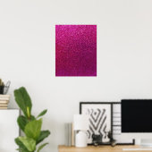 Faux Hot Pink Glitter Background Sparkle Poster (Thuiskantoor)