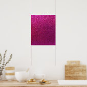 Faux Hot Pink Glitter Background Sparkle Poster (Keuken)