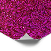 Faux Hot Pink Glitter Background Sparkle Poster (Hoek)