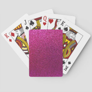 Faux Hot Pink Glitter Background Sparkle Speelkaarten