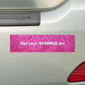 Faux Hot Pink Glitter Bumpersticker (Op auto)
