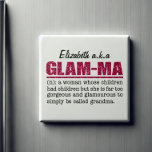 Faux Hot Pink Glitter Glam-Ma Magneet<br><div class="desc">Faux Hot Pink Glitter Glam-Ma Magnet - For some of us, being glamorous and fabulous comes naturally. Show your inner diva and forever glam attitude with this very cool faux glitter hot pink Glam-Ma magnet. With its definition: "Glam-ma is a woman whose children had children but is far too gorgeous...</div>