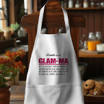 Faux Hot Pink Glitter Glam-Ma Standaard Schort<br><div class="desc">Faux Hot Pink Glitter Glam-Ma Kaart - Voor sommigen van ons is het altijd heel natuurlijk om glamoureus en geweldig te zijn. Show uw binnendiva en gladde glansstand met deze faux glitter hot-roze Glam-Ma-kaart. Met zijn definitie: "Glam-ma is een vrouw wiens kinderen kinderen hadden, maar is veel te mooi en...</div>