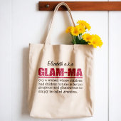 Faux Hot Pink Glitter Glam-Ma Tote Bag