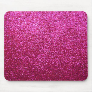 Faux Hot Pink Glitter Muismat