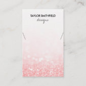 Faux Hot Pink Ketting Glitter-beeldscherm Visitekaartje (Voorkant)