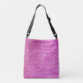 Faux Hot Pink Leather Crossbody Bag Tas (Achterkant)