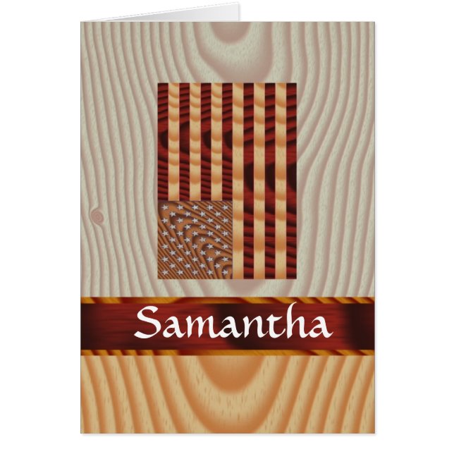 Faux hout Amerikaanse vlag (Voorkant)