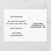 Faux hout, Faux goud 14e verjaardag & aangepaste n Briefkaart (Achterkant)