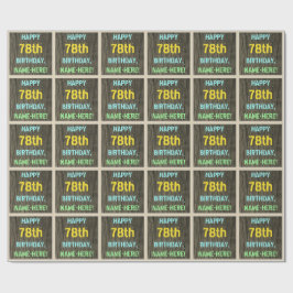 Faux hout, geschilderde tekst look, 78ste verjaard cadeaupapier