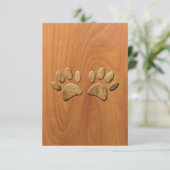 Faux, houten dog kaart (Staand voorkant)