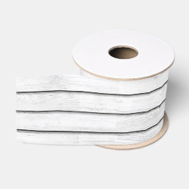 Faux houten latten | Wit | Grosgrain Lint