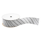 Faux houten latten | Wit |  Grosgrain Lint (Spoel)