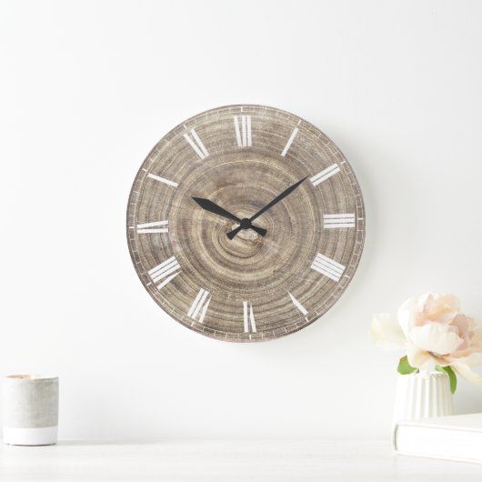 faux-houten plak grote klok (Huis)