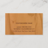 Faux houten textuur Professioneel Elegant Visitekaartje (Achterkant)