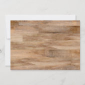 Faux houten viering van het leven met fotobegrafen kaart (Achterkant)