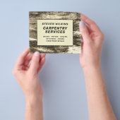 Faux-houtminimalistisch Flyer (Hand)