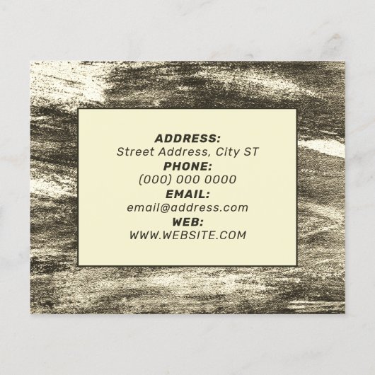 Faux-houtminimalistisch Flyer (Achterkant)